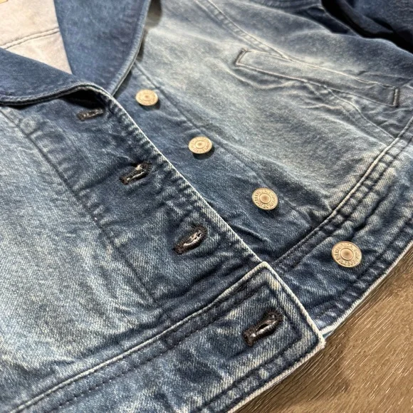 Free People Now Or Never Denim Jacket Coat XS - Picture 5 of 14